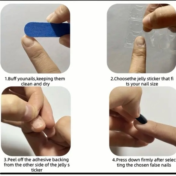 Pinkish Clear Press On Nails 24pcs - Picture 2 of 7